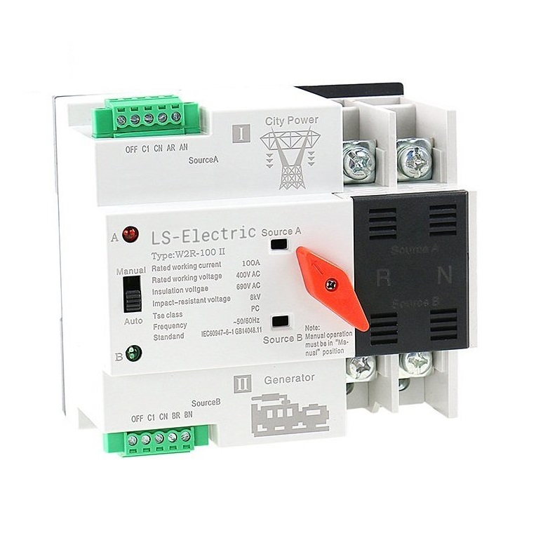 Cầu dao đổi nguồn điện tự động ATS 2P 100A LS-Electric CHUYỂN MẠCH NHANH KHÔNG GÂY MẤT ĐIỆN BẢO HÀNH UY TÍN HÀNG CHẤT LƯỢNG CAO