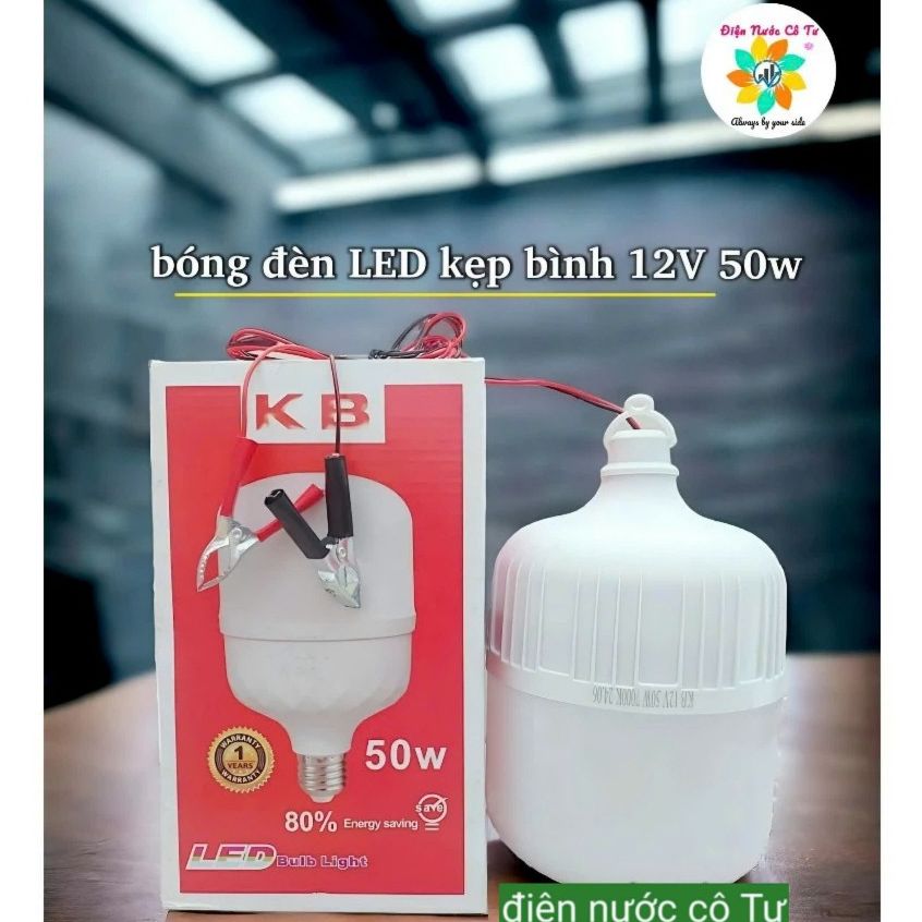 (Strong Light) Led Light Bulb That Clips onto a 12V 50W Battery Kb