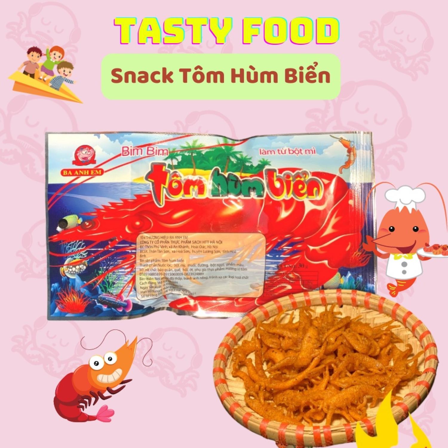 Snack, bim bim tôm hùm biển