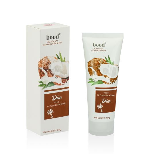 Sữa rửa mặt bood ngừa mụn giảm nhờn tinh chất dừa 120ml
