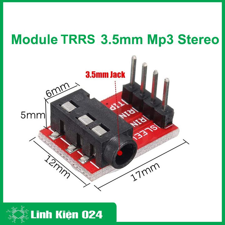 Module trrs 3.5mm mp3 stereo kết nối âm thanh