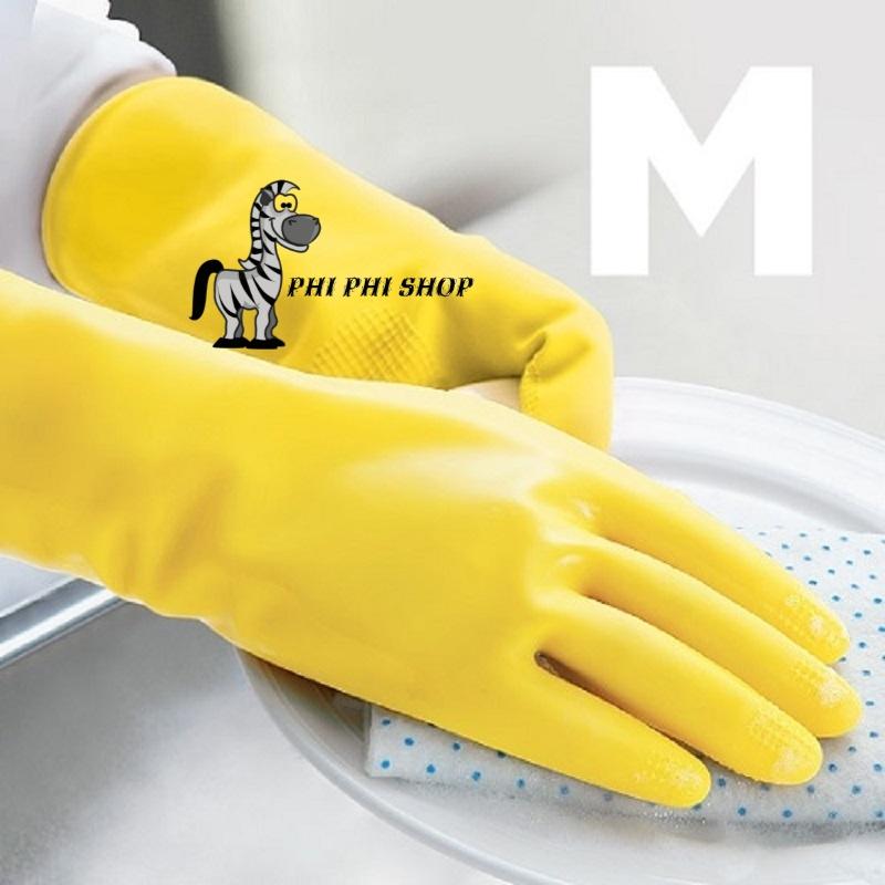 [HCM]Găng tay rửa chén cao su tự nhiên Lock&Lock size M màu vàng ETM803Y