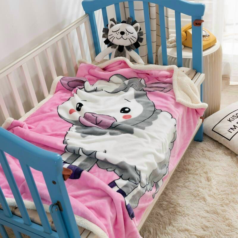 [Hàng Loại 1] Chăn Lông Cừu Cho Bé, Chăn 2 lớp mịn màng kích thước 1m x 1,4m