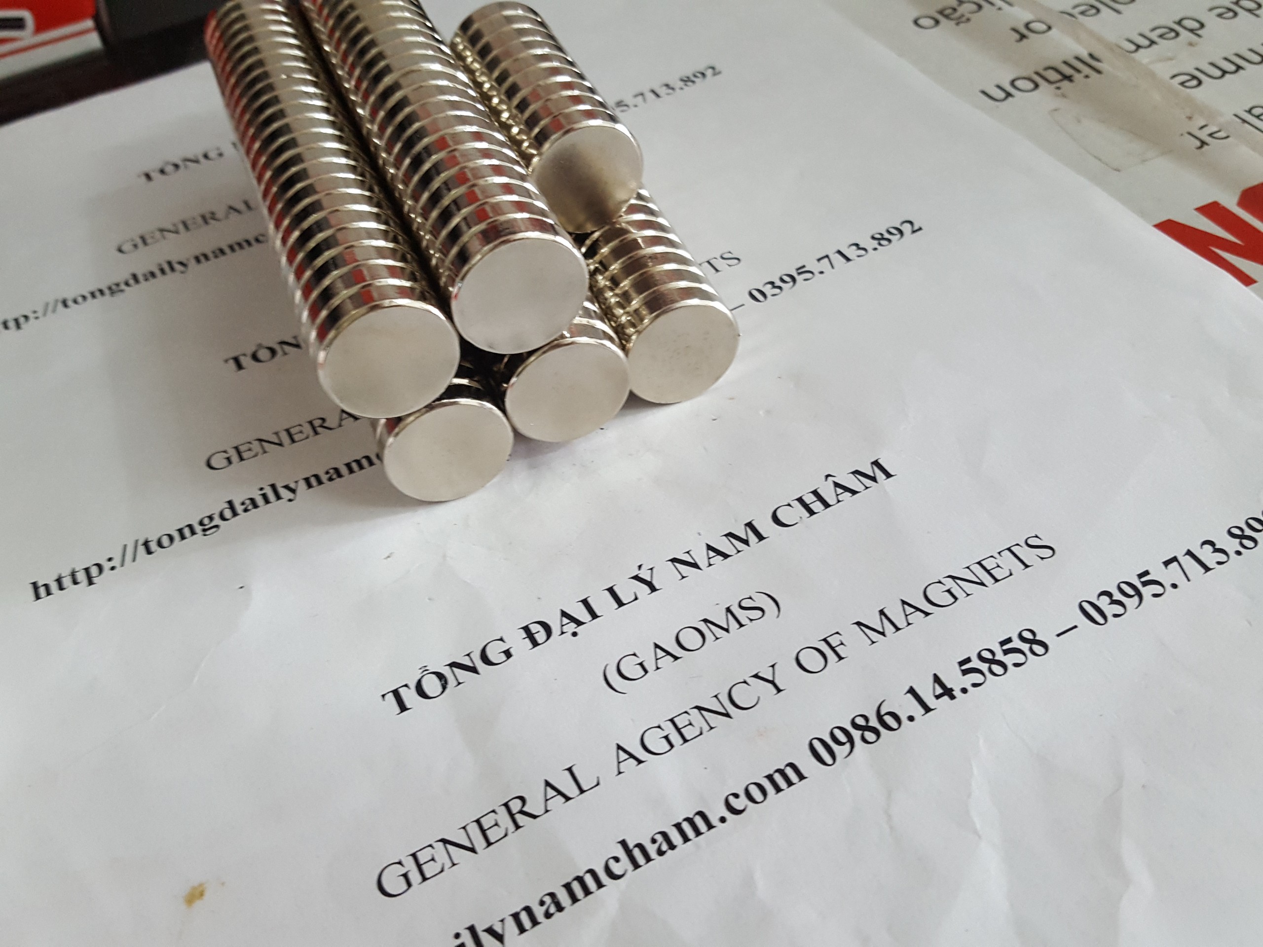 5 viên nam châm đất hiếm 20x5mm