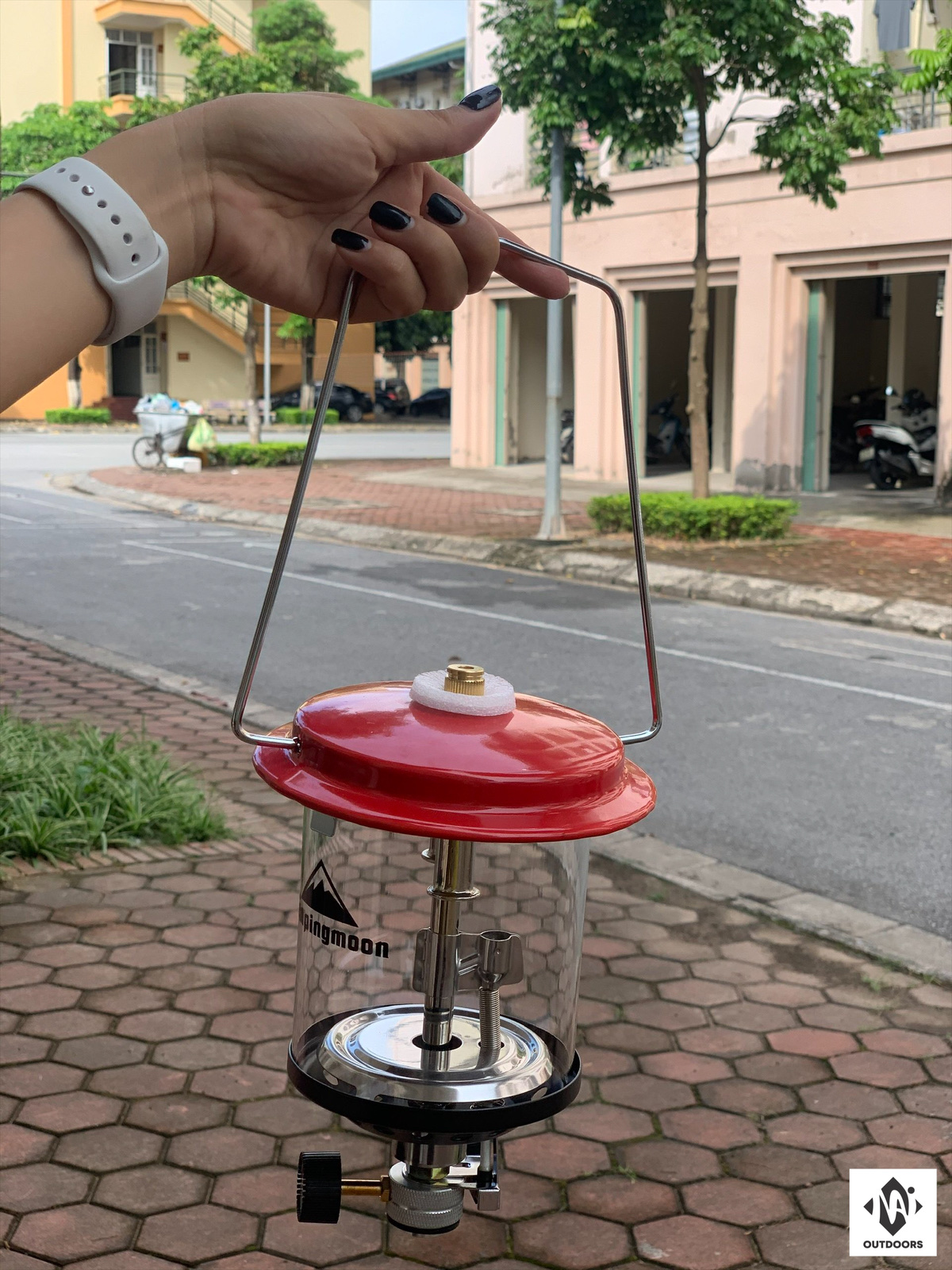 Đèn Gas 2 Bấc Dã Ngoại Campingmoon T-8