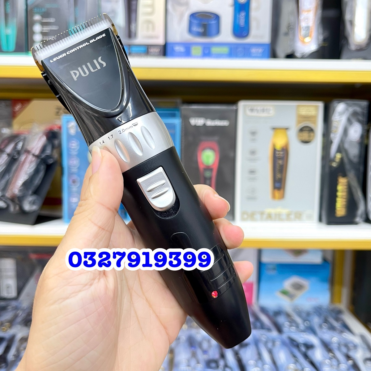 Pulis 2-Battery Hair Clipper Pulis 882 - New Model, Titanium & Ceramic Blades, 2200Mah Capacity, Highly Safe, 4-Hour Usage Time, High-End Trimmer