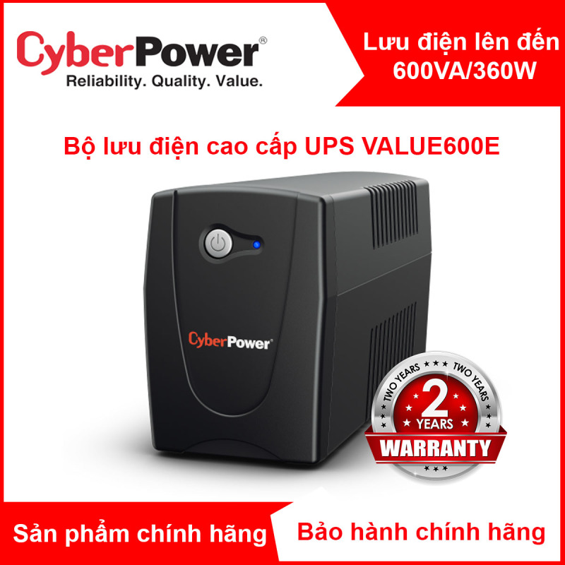 Bảng giá [HCM]Bộ lưu điện UPS CyberPower VALUE600E 600VA/360W Có điểu khiển dùng cho hệ thống NAS SYNOLOGY VÀ BUFFALO Phong Vũ