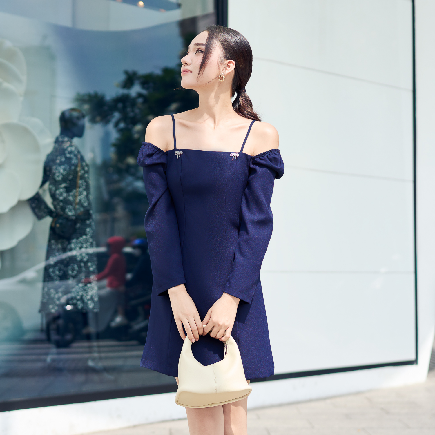 Đầm mini ôm bố thái Maybi