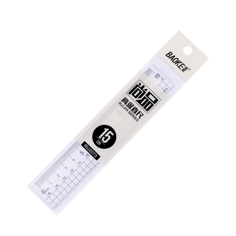 Thước cứng 15cm, độ trong suốt cao Baoke RU2073