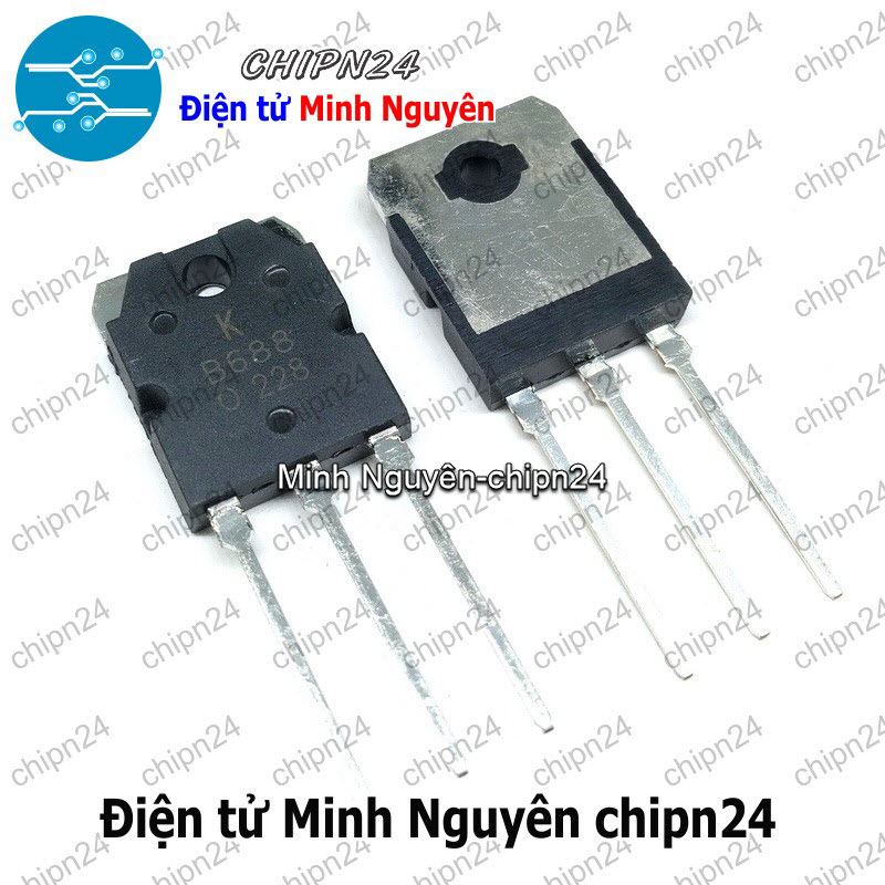 [2 con] (KT2) Transistor B688 (chữ K) TO-264 PNP 8A 120V (2SB688) - HH004298