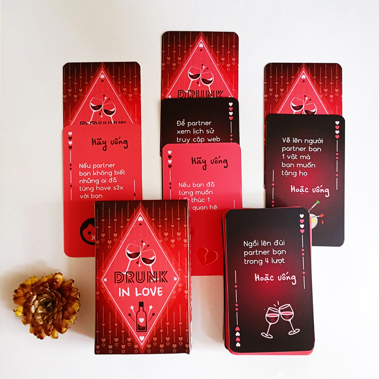 [COUPLE GAME] Bộ bài drinking 55 lá DRUNK IN LOVE dành cho cặp đôi siêu thú vị