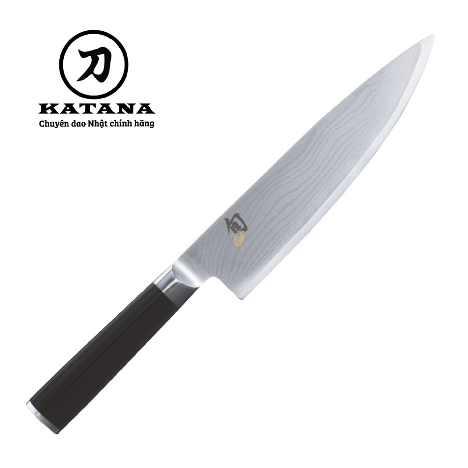 Dao bếp Nhật cao cấp KAI Shun Classic Chef - Dao thái thịt cá thép Damascus 69 lớp DM0706 (200mm)