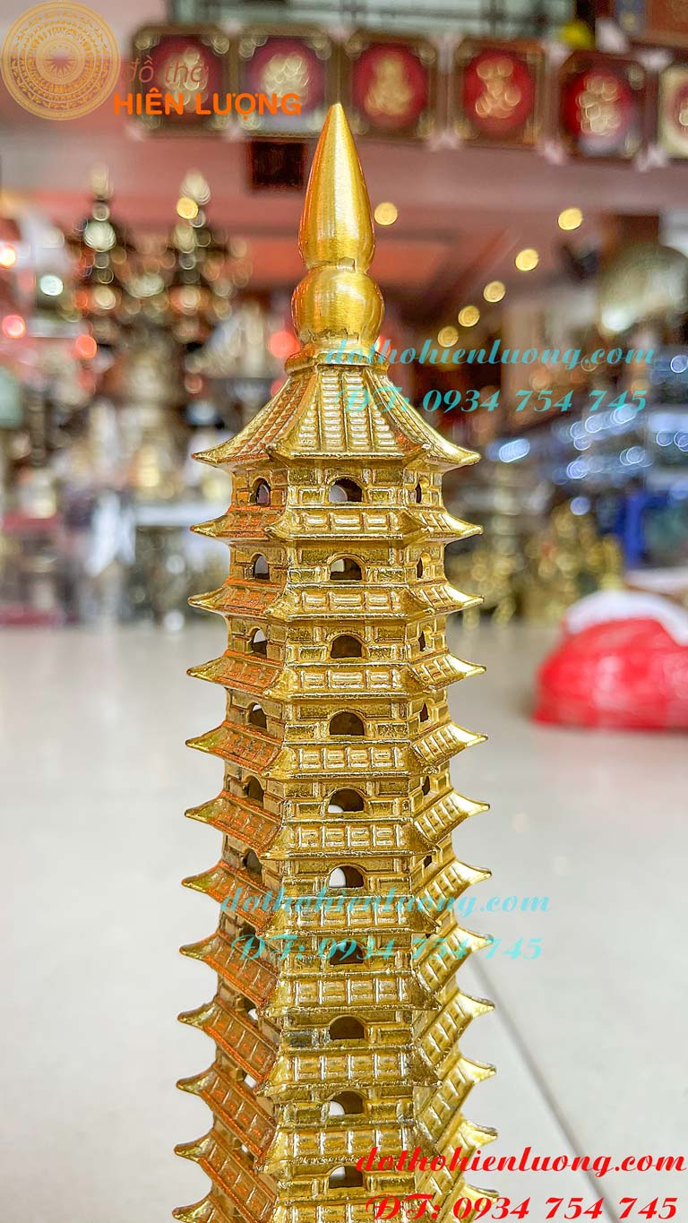 Tháp Văn Xương 13 Tầng Bằng Đồng Cao 30cm
