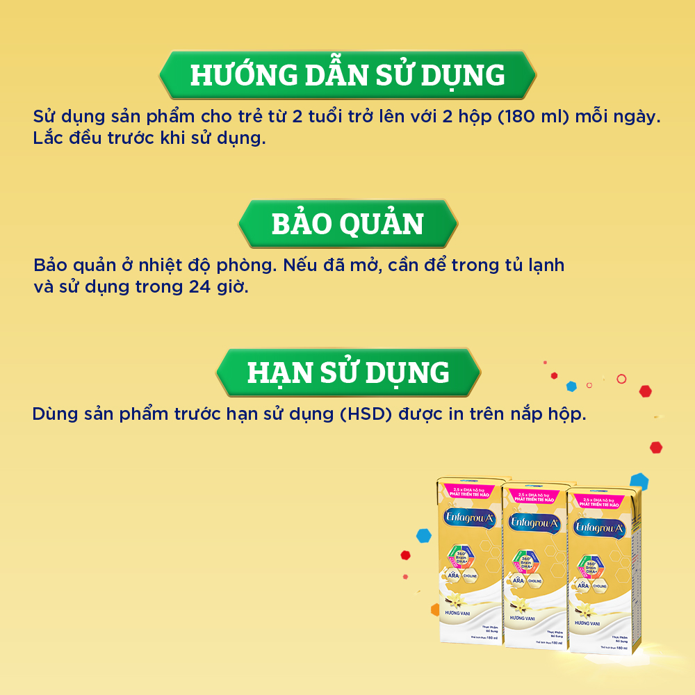 [CHỈ 15.12-17.12 MUA 1 TẶNG 1 - SLCH] Thùng 24 hộp sữa nước Enfagrow A+ 4 vị Vani 180ml cho trẻ trên 2 tuổi (8 lốc)