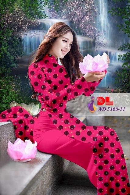Vải áo dài chấm bi