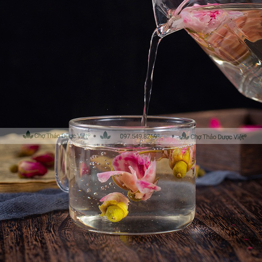 Nụ hoa hồng khô Đà Lạt 1kg, trà hoa hồng sấy khô, nguyên nụ, dùng pha trà, decor, trang trí