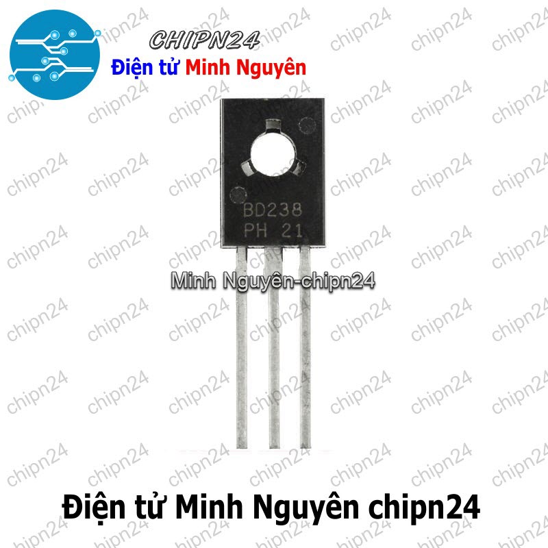 [5 con] (KT1) Transistor BD238 TO-126 PNP 2A 80V (BD 238) - HH005578
