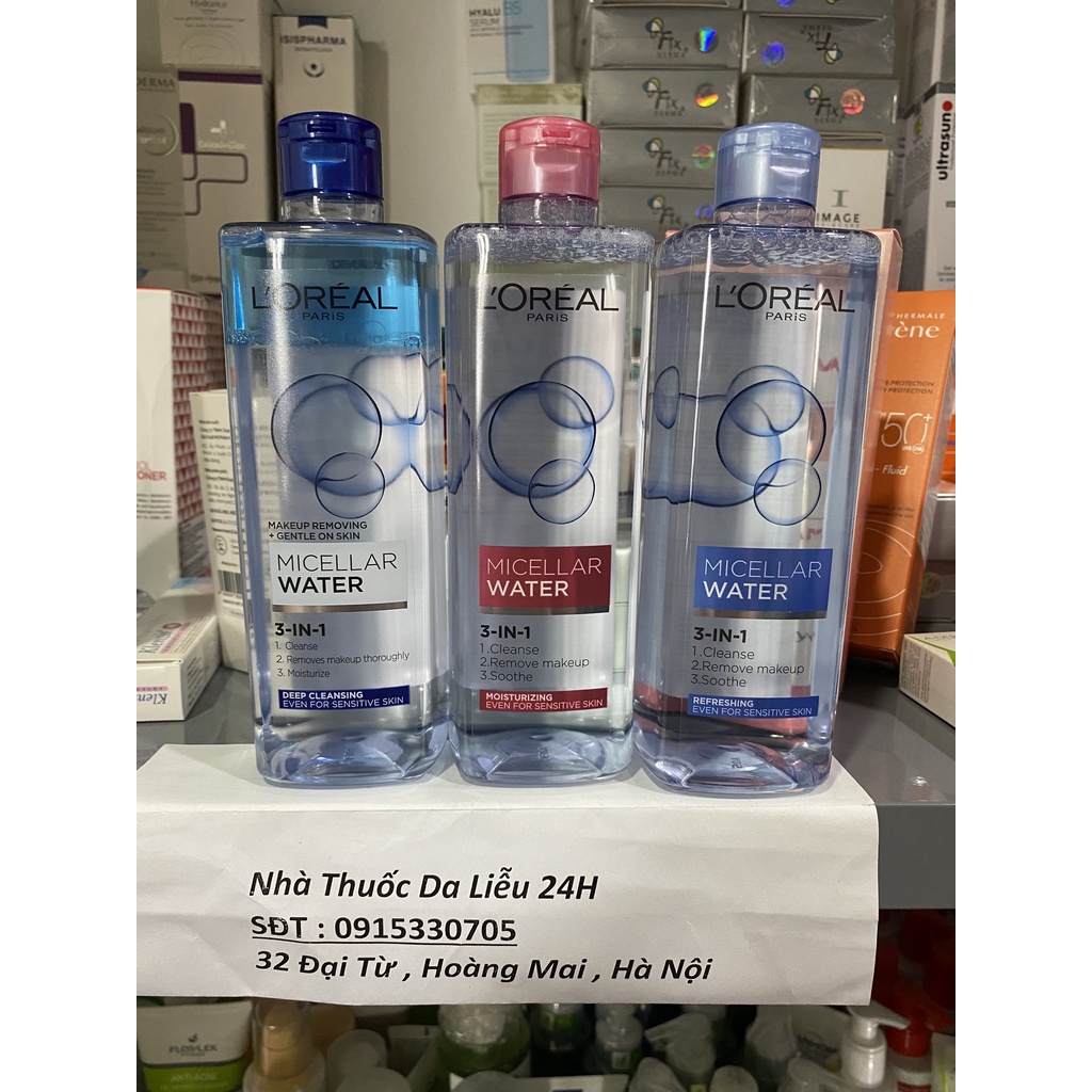 Nước tẩy trang Loreal - L'Oreal Paris 3-in-1 Micellar Water - 400ml