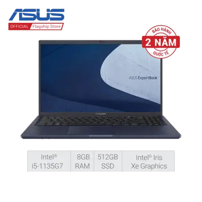 Laptop ASUS B1500CEAE-BQ2234W i5-1135G7/8GB/512GB SSD/TPM/15.6FHD/ĐEN/W11SL