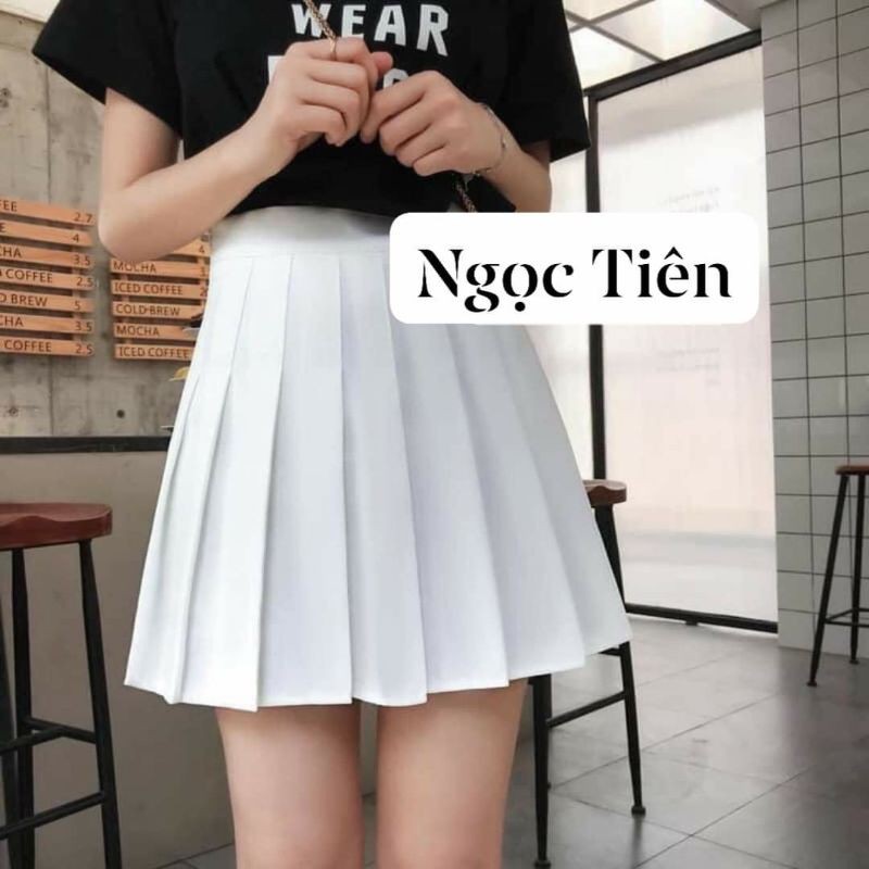 [HCM]CHÂN VÁY TENNIS ĐEN TRẮNG