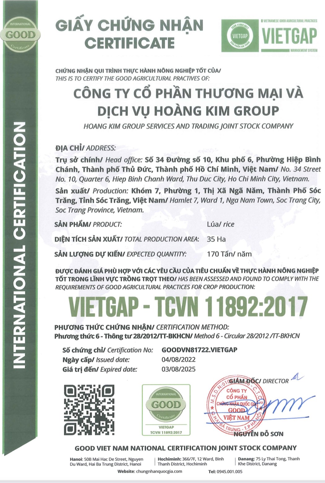 [1,8 - 5KG] GẠO TÍM THAN HOÀNG KIM HỮU CƠ