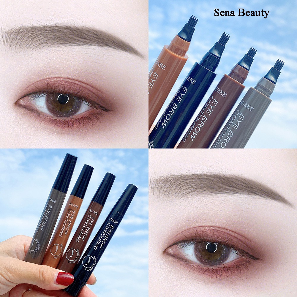 Bút chì kẻ mày phẩy sợi 4D Suake - chì mày phẩy đẹp