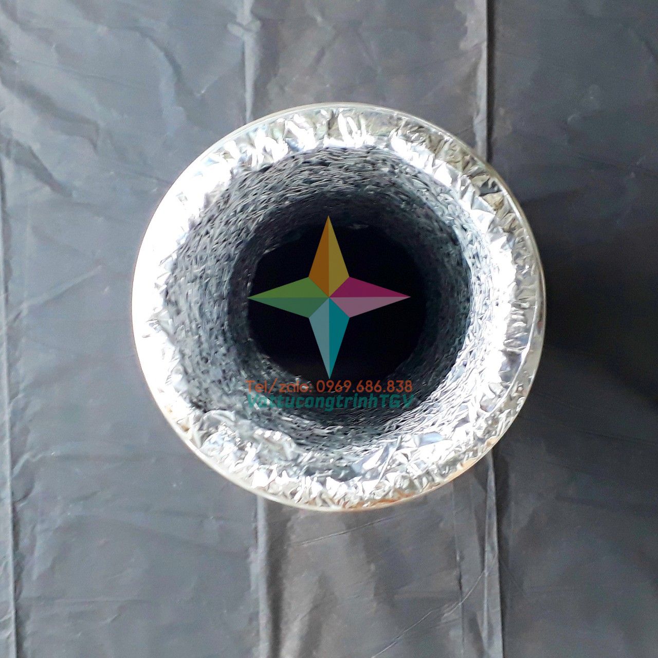 Tgv Heat-Resistant Silver Air Duct Diameter 125 mm X 8m