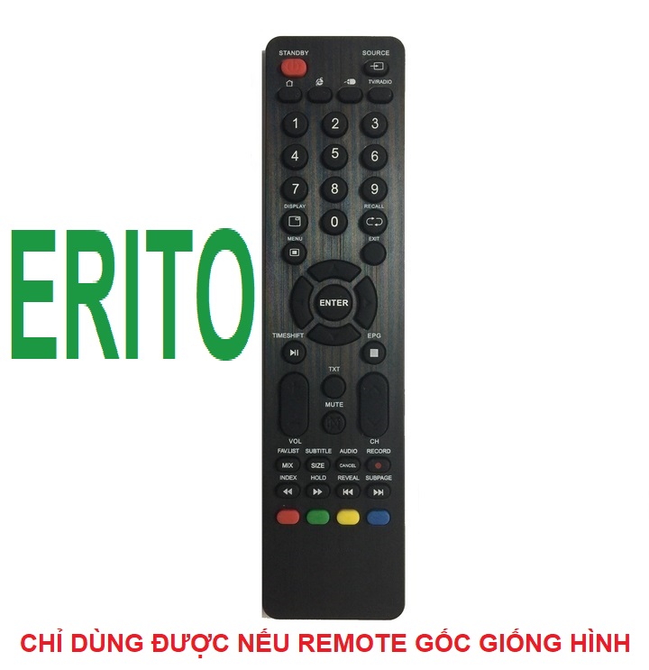 Remote điều khiển tivi ERITO smart mẫu 1