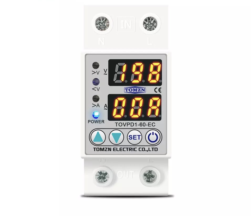 Thiết bị bảo vệ điện có hiển thị dòng áp
