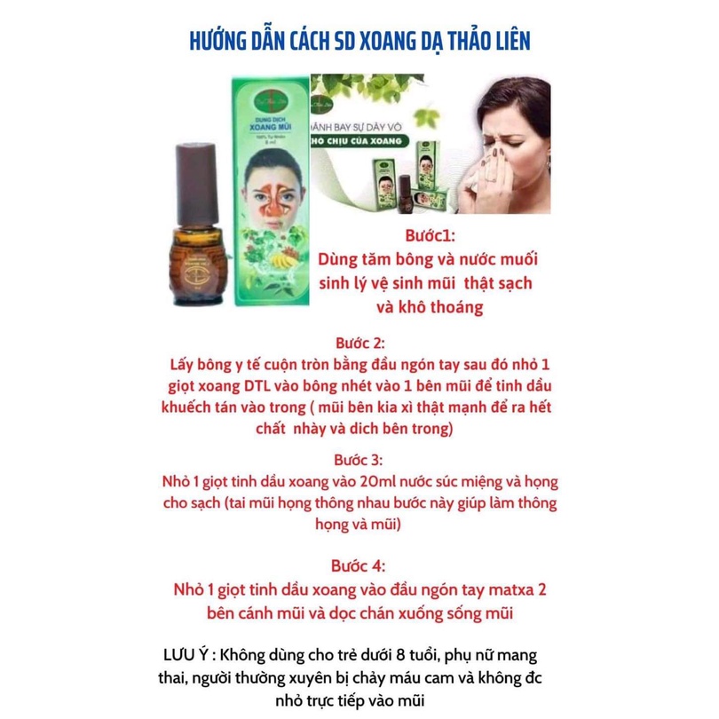 Tinh dầu Xoang mũi DẠ THẢO LIÊN Chai 8ml