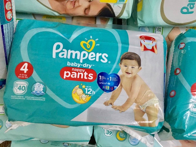 BỈM PAMPER  QUẦN MẪU MỚI M40,L36,XL32