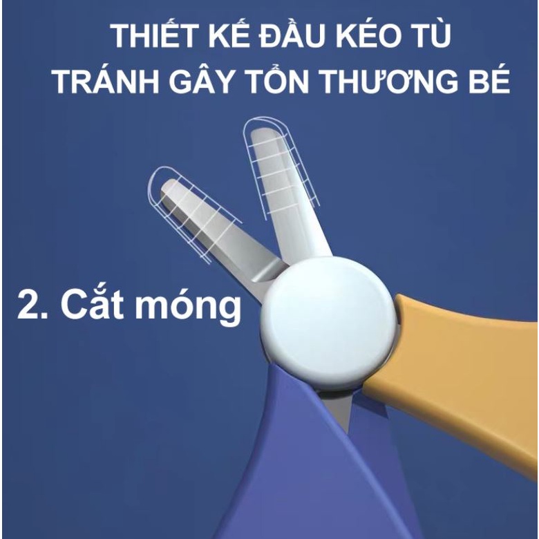 Bộ bấm móng tay, cắt móng tay cho bé cao cấp 5 món