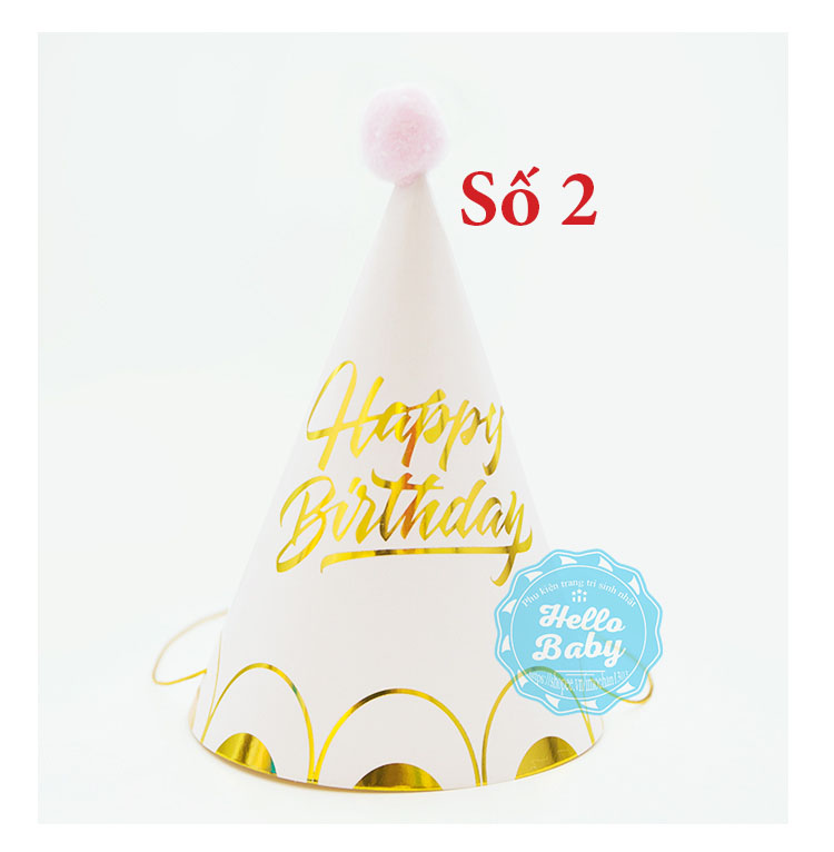 Mũ sinh nhật quả bông cho bé dưới 3t - Hello Baby