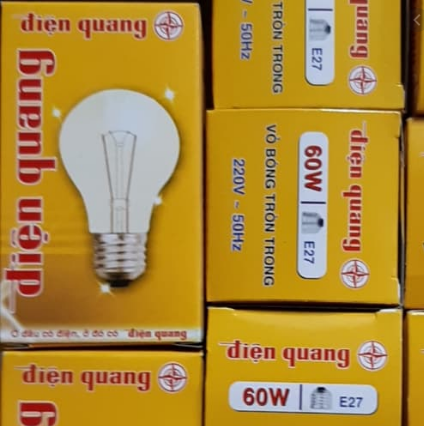 [HCM]BÓNG ĐÈN SỢI ĐỐT ĐIỆN QUANG 60W
