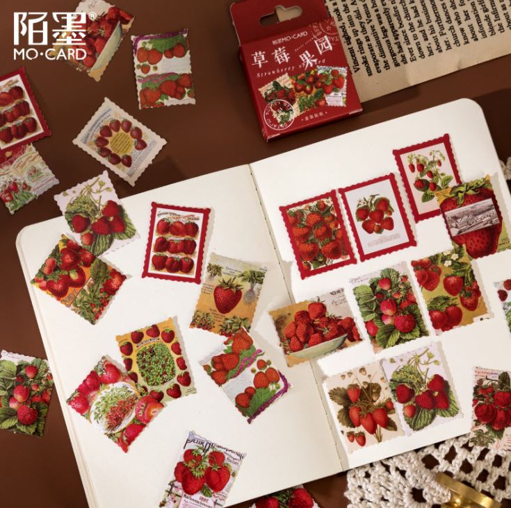 Bộ 46 Sticker Dâu Tây Siêu Đáng Yêu E129