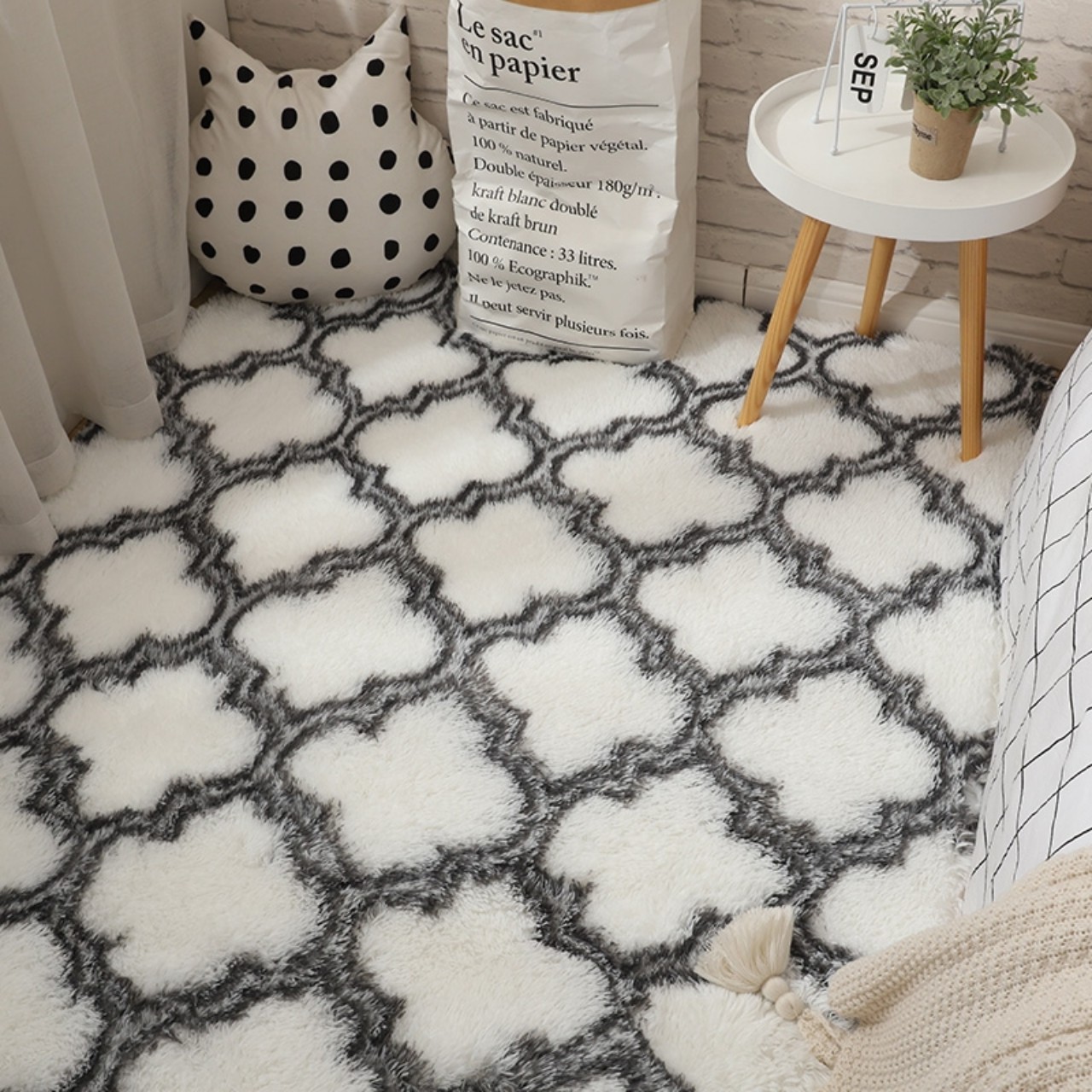 Thảm Lông Dài Cao Cấp Độ Dày 4Cm Kích Thước 1m6x2m