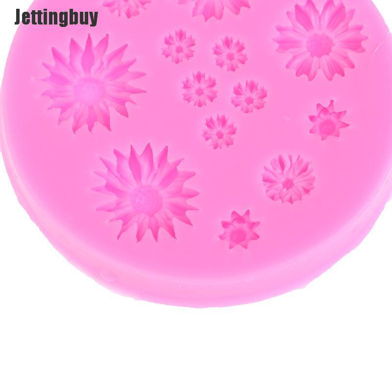 Jettingbuy Daisy Silicone Molds Flower Silicone Cake Mold Wedding Cake Tool Cake Decor