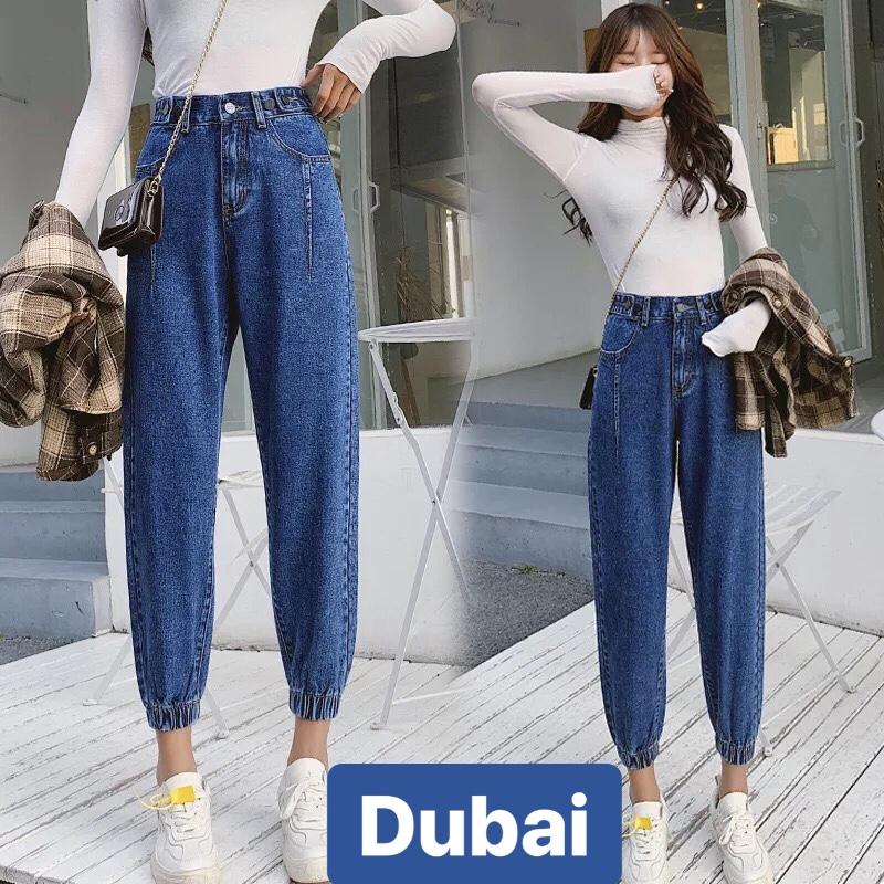 QUẦN JEAN BAGGY NỮ CHẤT BÒ XANH LƯNG CAO NÂNG MÔNG ỐNG TÚM CUTE CAO CẤP DB-335 - DUBAI FASHION