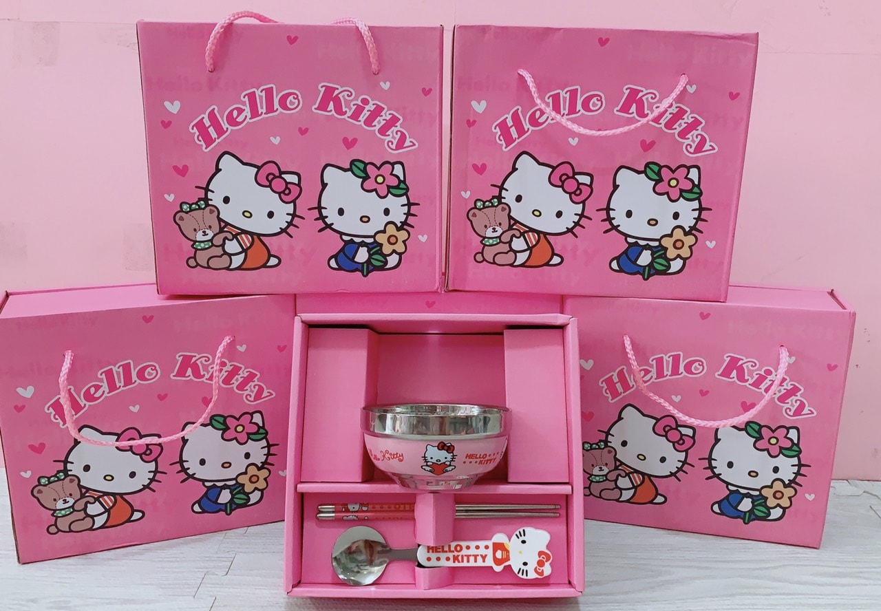 [HCM]Bộ chén Hello Kitty cho bé