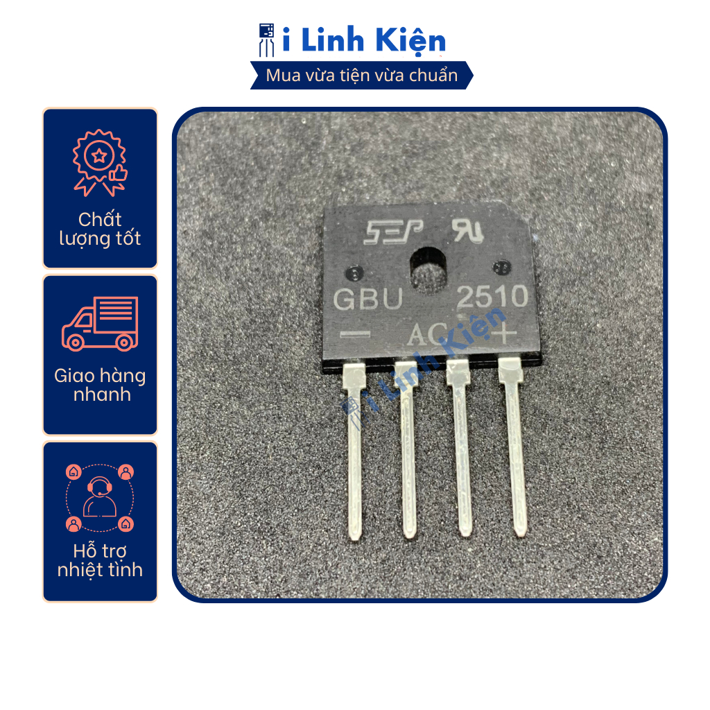 Cầu diode GBU2510 25A 1000V chất lượng tốt.