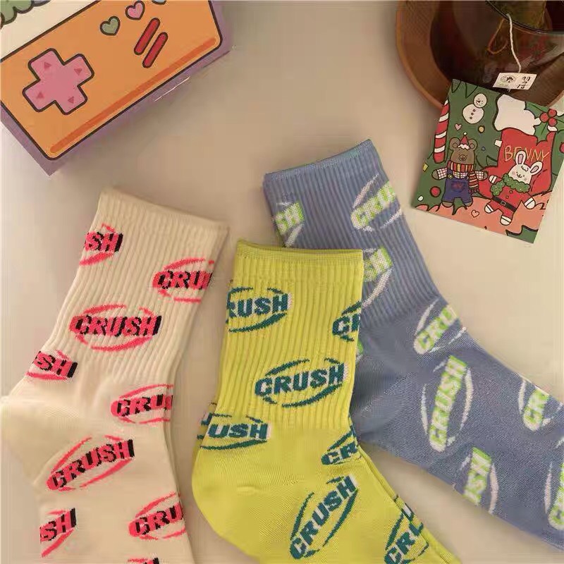 (FREESHIP) TẤT VỚ NAM NỮ CRUSH PHONG CÁCH HÀN QUỐC