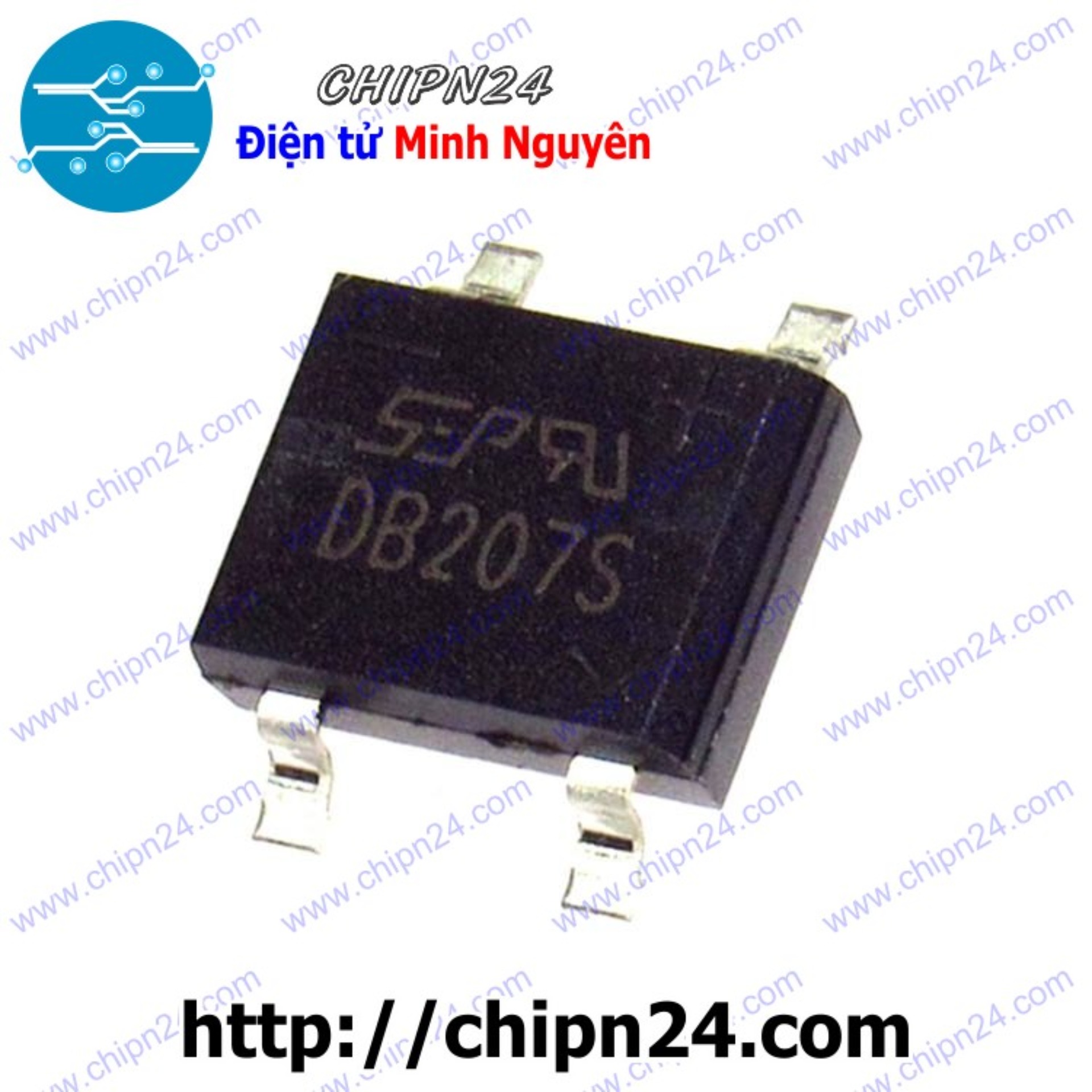 [4 con] (KG2) Cầu Diode Dán DB207S 2A 1000V SMD SOP-4 (2A dán)