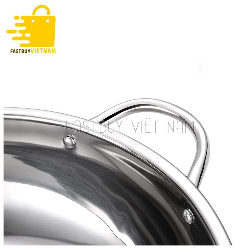 Nồi Lẩu INOX 2 Ngăn Đa Năng Size 30cm