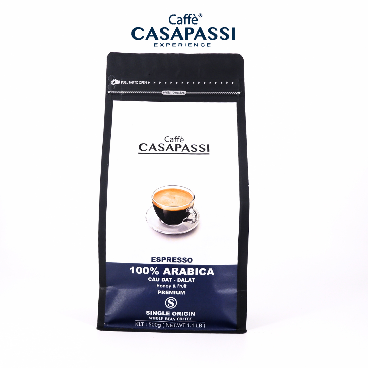 Cà Phê ESPRESSO 100% ARABICA CẦU ĐẤT- DALAT , Lâm Đồng, 500gr, Casapassi Caffè Premium, Medium Roasted, Balance, Honey and Fruit