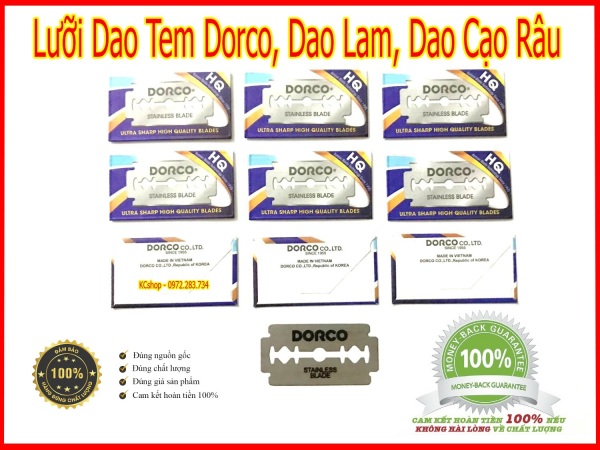 Hộp 1000 Lưỡi Lam Dorco ST-300 (Nhãn Xanh) (Tặg Bánh iChi, Lưỡi Dorco) cao cấp