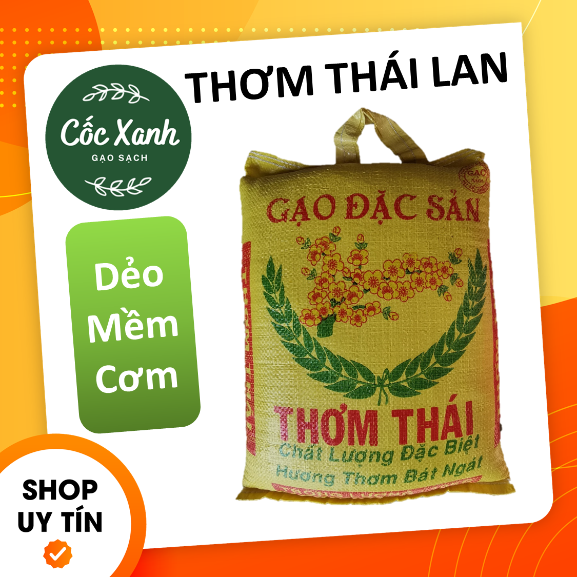 [Freeshipmax] [5kg] Gạo Thơm Thái Lan - Dẻo Mềm Cơm