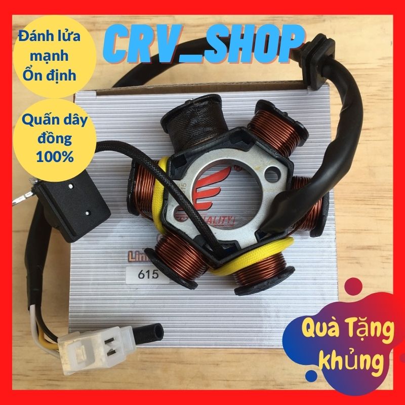 Cuộn lửa xe máy ( cuộn dây máy phát điện) xe Wave alpha