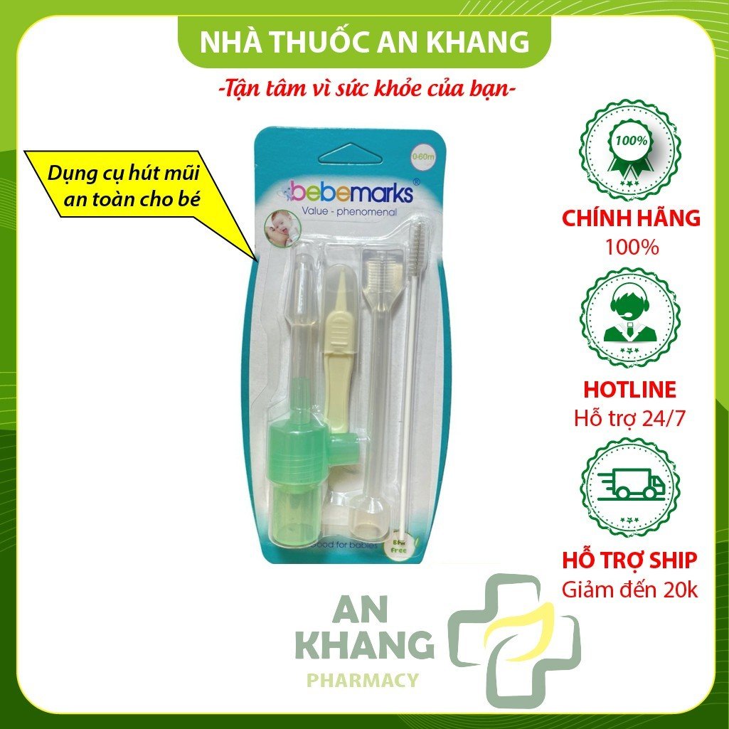 Bộ hút mũi BEBE MARKS an toàn cho bé - giúp thông mũi cho bé khi bị nghẹt mũi ,sổ mũi
