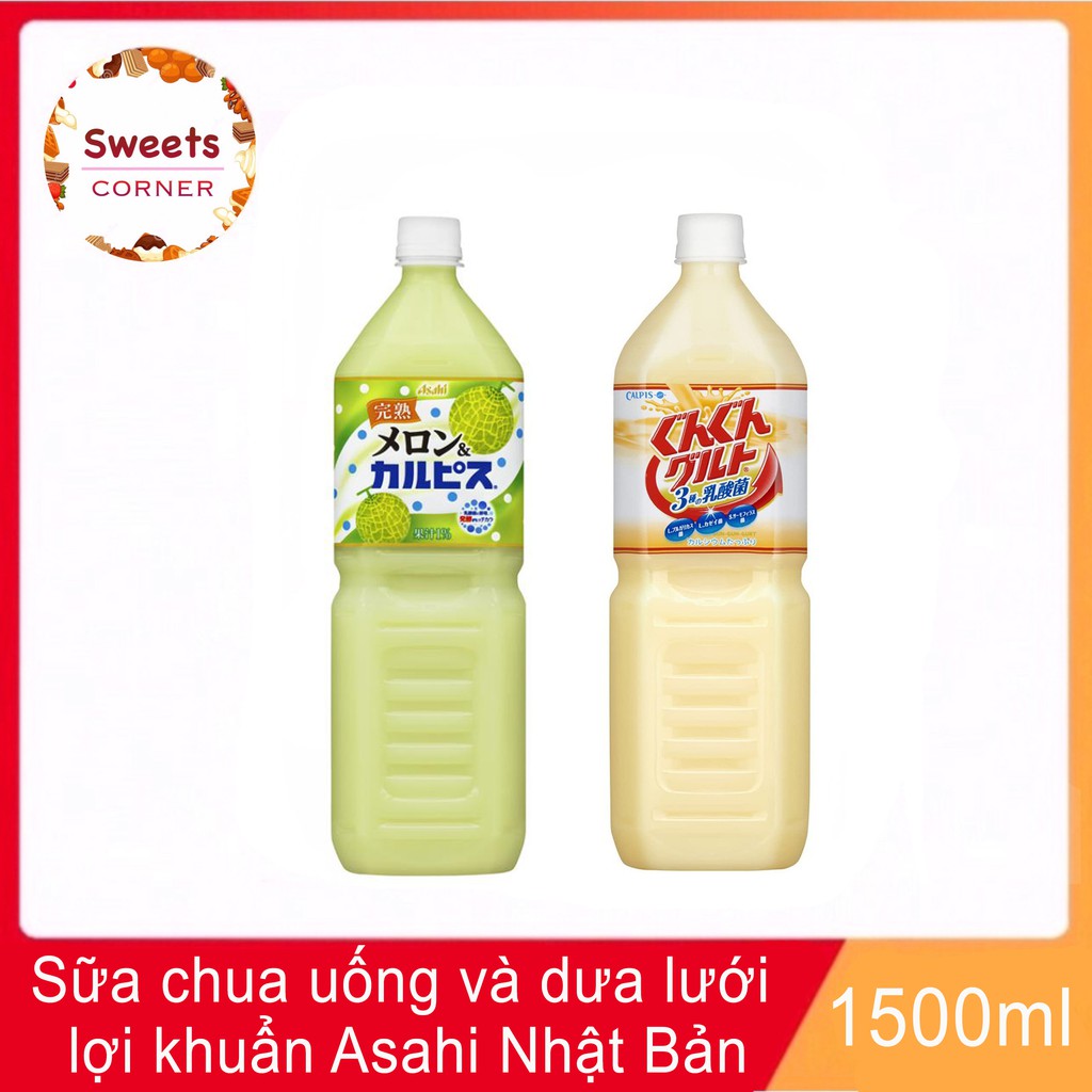 Sữa chua uống bổ sung lợi khuẩn Calpis Asahi Nhật Bản 1500ml 2 loại