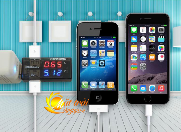 USB đo điện áp, dòng sạc cổng USB 2in1 Keweisi